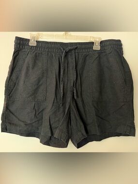 Old Navy Black Linen Drawstring Women's Shorts